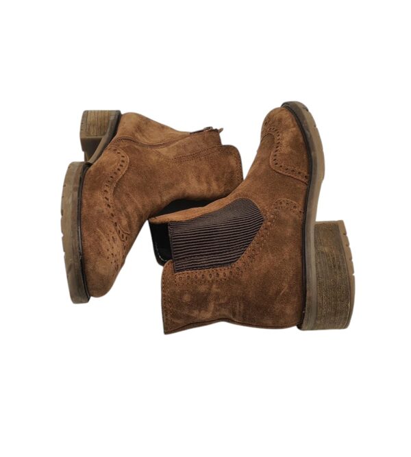 Ghete dama Gabor 38, piele intoarsa, maro - imagine 4