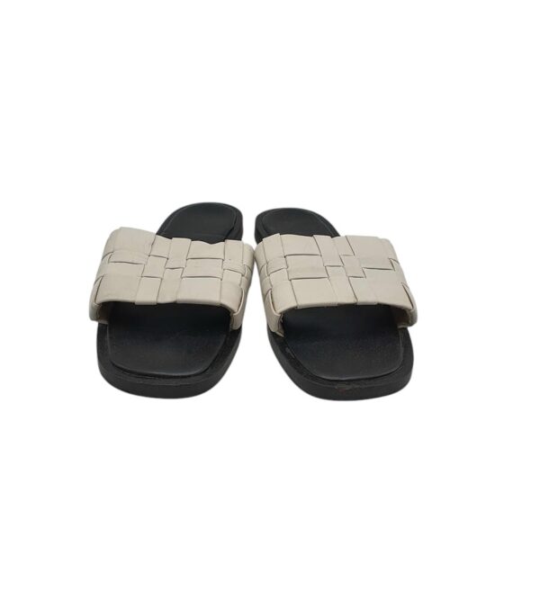 Saboti Schuh 38, piele, imitatie de piele, gri - imagine 3