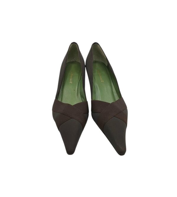 Pantofi dama L.K.Bennett 39, material textil, maro - imagine 3