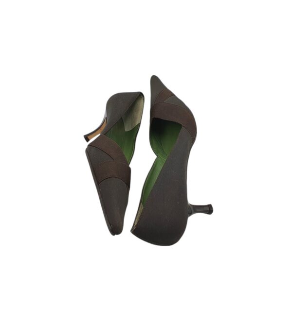 Pantofi dama L.K.Bennett 39, material textil, maro - imagine 4