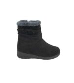 Cizme dama 39, material textil, negru, imblanite