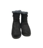 Cizme dama 39, material textil, negru, imblanite - imagine 3