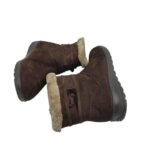 Cizme dama  39, material textil, maro, imblanite - imagine 4