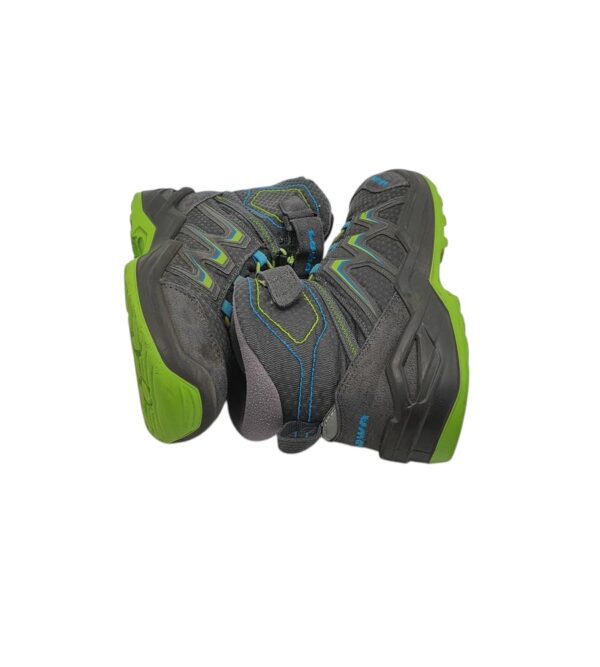 Ghete copii Lowa 35, material textil, piele intoarsa, gri, Gore-tex - imagine 4