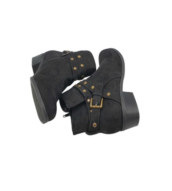 Botine dama Justfab 36, material textil, negru - imagine 4