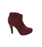 Botine dama S' Oliver 40, material textil, visiniu