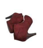 Botine dama S' Oliver 40, material textil, visiniu - imagine 4