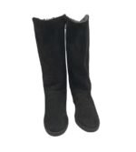 Cizme dama Adria 40, piele intoarsa, negru, captusite - imagine 3