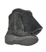 Cizme dama Adria 40, piele intoarsa, negru, captusite - imagine 4