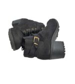 Botine dama Atmosphere 42, material textil, negru - imagine 4