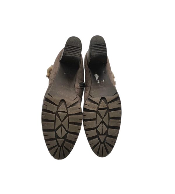 Botine dama Funky Shoes 37, imitatie de piele, bej - imagine 5