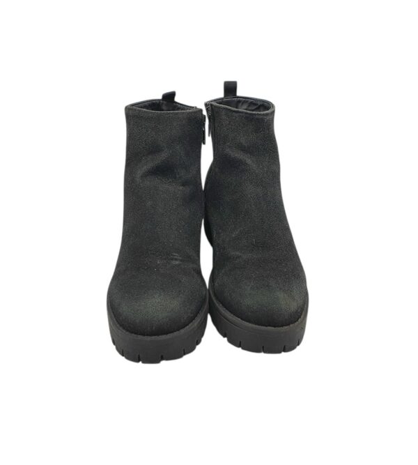 Ghete dama Schuh 38, piele intoarsa, negru - imagine 3