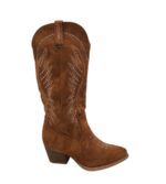 Cizme dama 40, material textil, maro
