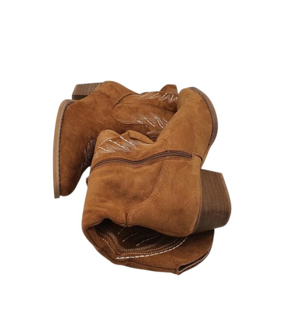 Cizme dama 40, material textil, maro - imagine 4