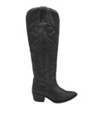 Cizme dama Zara 39, piele, negru