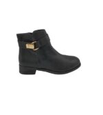 Botine dama Buffalo 40, piele, negru