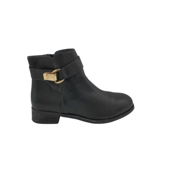Botine dama Buffalo 40, piele, negru - imagine 1