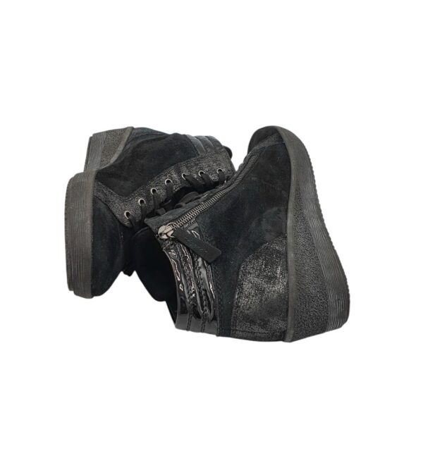 Botine dama Gabor 38, piele intoarsa, negru gri - imagine 4