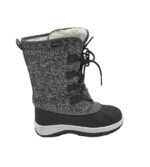 Cizme copii High Colorado 37, material textil, imitatie de piele, negru gri, imblanite