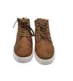 Ghete barbati 44, imitatie de piele, maro, imblanite - imagine 3