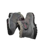 Ghete dama Fashion 42, piele intoarsa, material textil, gri, imblanite - imagine 4