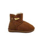 Cizme dama 38, piele intoarsa, maro, imblanite