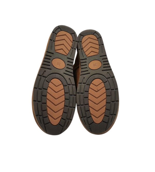 Cizme dama 38, piele intoarsa, maro, imblanite - imagine 5