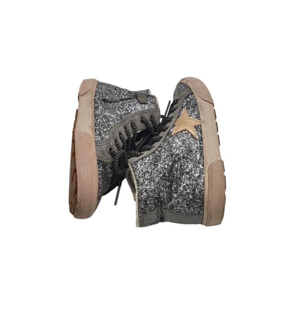 Tenisi copii Next 29, imitatie de piele, material textil, argintiu - imagine 4