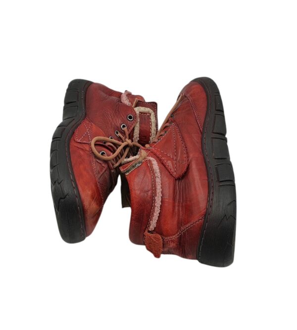Ghete dama Kacper 40, piele, rosu, captusite - imagine 4