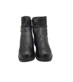 Botine dama 39, imitatie de piele, negru - imagine 3
