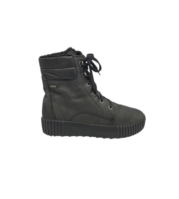 Ghete dama Romika  39, piele, negru, imblanite - imagine 1