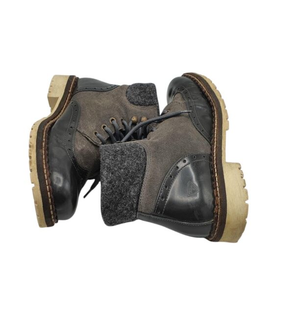 Ghete dama Tamaris 40, piele intoarsa, gri, imblanite - imagine 4