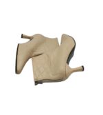 Botine dama 37, imitatie de piele, bej - imagine 4
