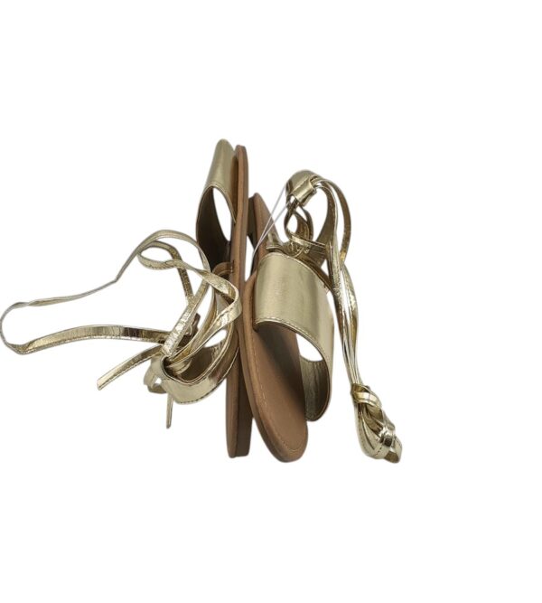 Sandale dama Booho 39, imitatie de piele, auriu - imagine 4