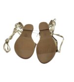 Sandale dama Booho 39, imitatie de piele, auriu - imagine 5