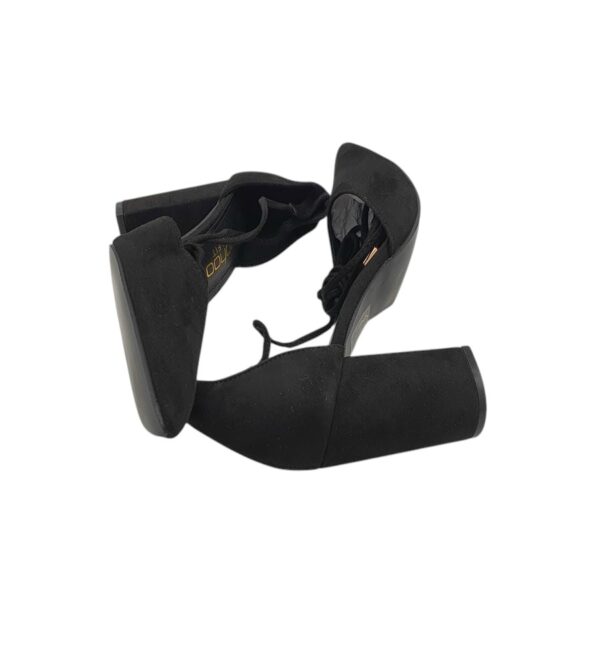 Sandale dama Boohoo 38, material textil, negru - imagine 4