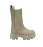Cizme dama Last Studio 37, piele, material textil, bej
