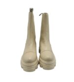 Cizme dama Last Studio 37, piele, material textil, bej - imagine 3