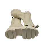 Cizme dama Last Studio 37, piele, material textil, bej - imagine 4
