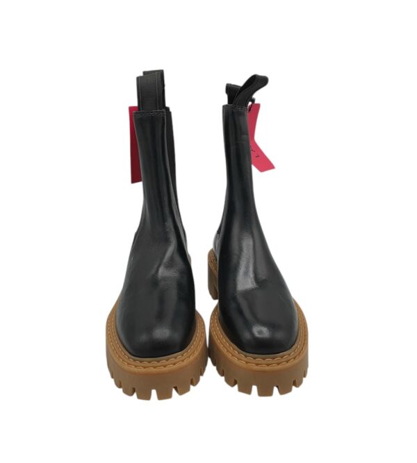Ghete dama Last 37, piele, material textil, negru - imagine 3