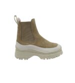 Ghete dama Last 37, piele intoarsa, material textil, bej