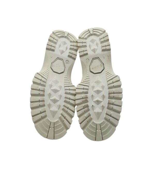Ghete dama Last 37, piele intoarsa, material textil, bej - imagine 5