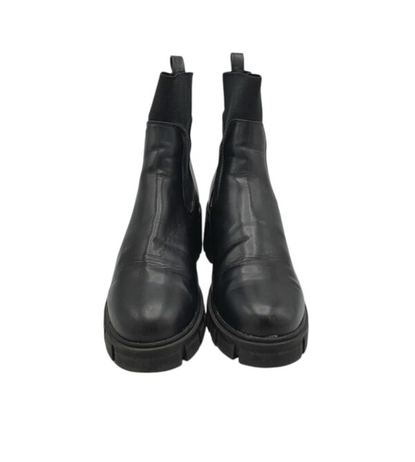 Ghete dama Asos 39, imitatie de piele, material textil,  negru - imagine 3