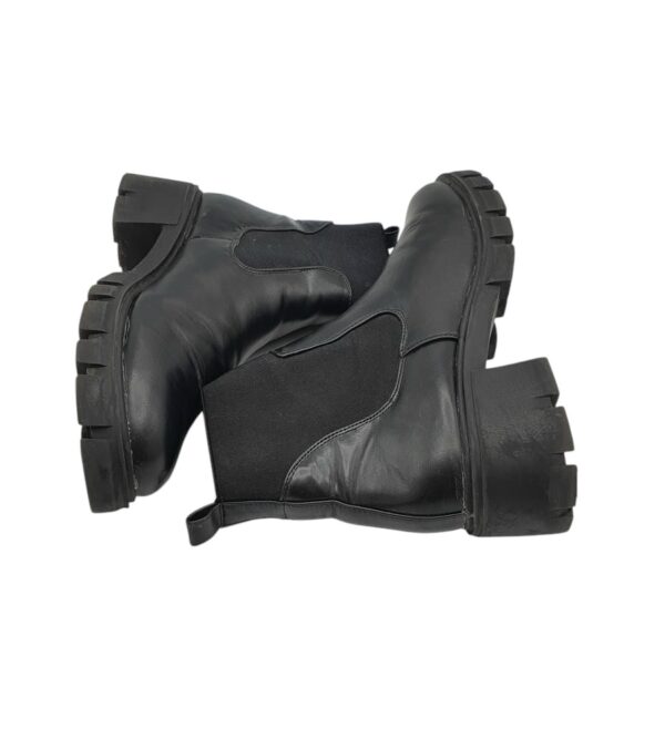 Ghete dama Asos 39, imitatie de piele, material textil,  negru - imagine 4