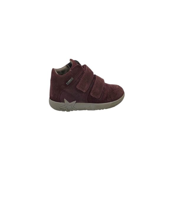 Adidasi copii Superfit 24, piele intoarsa, visiniu, Gore -tex - imagine 1