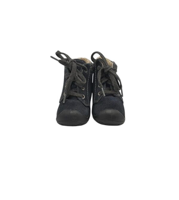 Ghete copii Elefanten 20, piele intoarsa, negru, imblanite - imagine 3