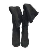 Cizme dama Jd 42, piele intoarsa, negru - imagine 3