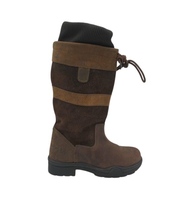 Cizme unisex 40, piele, material textil, maro - imagine 1