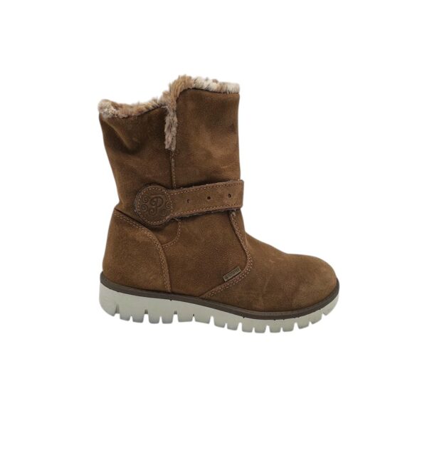 Cizme copii Primigi 32, piele intoarsa , maro, imblanite, Gore-tex - imagine 1