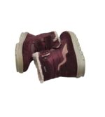 Cizme copii Superfit 32, piele intoarsa, material textil, visiniu - imagine 4